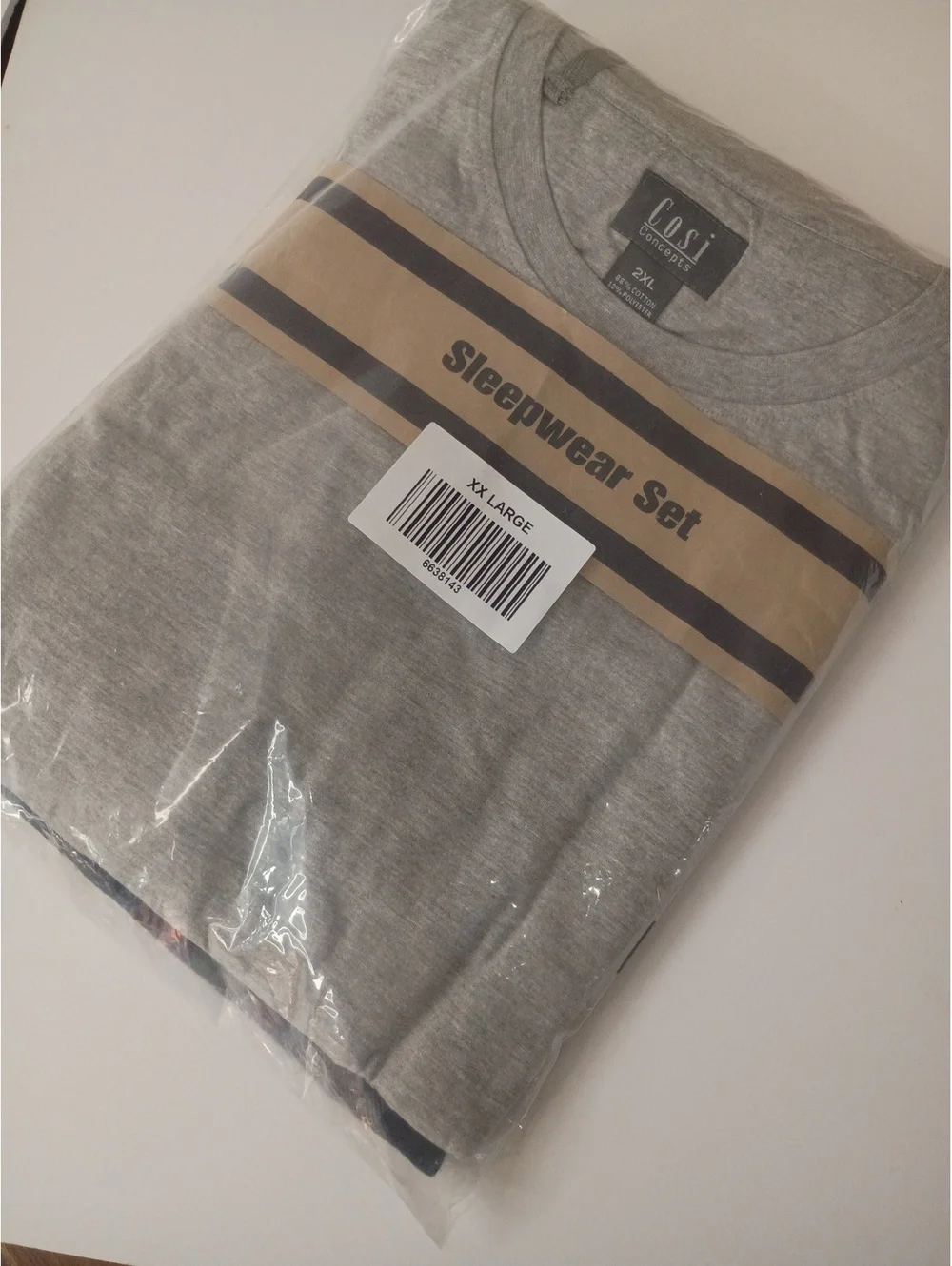Gray and Plaid Sleepwear Set